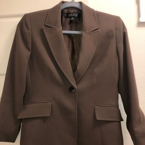 Kasper Brown Womens Blazer 2P